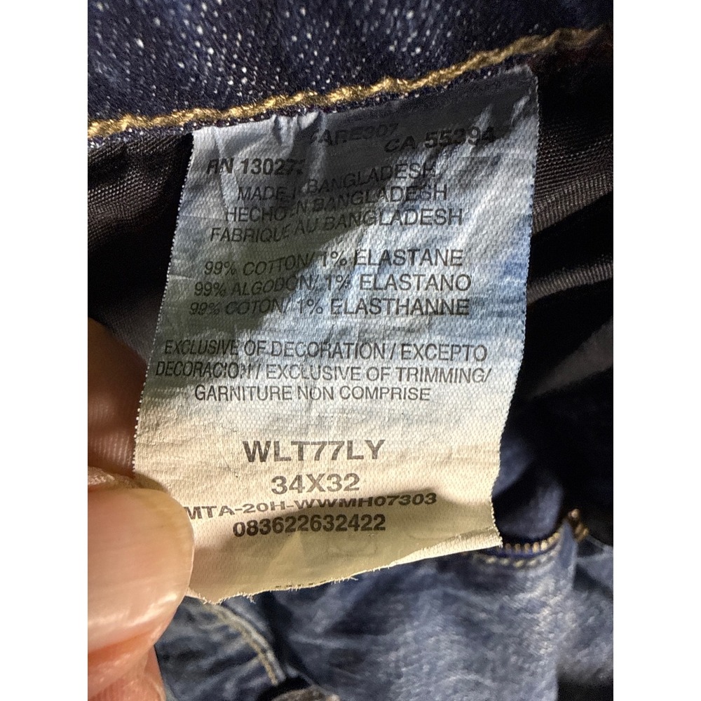 Wrangler Retro Slim Boot Jeans Mens 34x32 Blue Medium Wash Denim WLT77LY - Picture 3 of 6